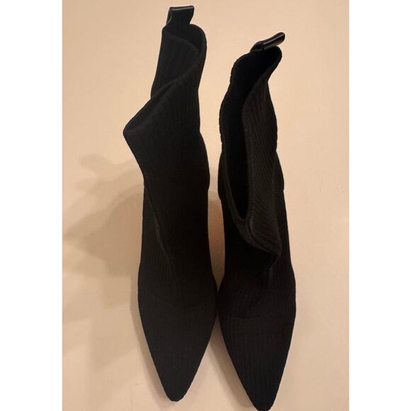 Catherine Malandrino Knit Pointed Toe 3.5" Heel Ankle Boots Size 8.5 Black - Picture 2 of 5